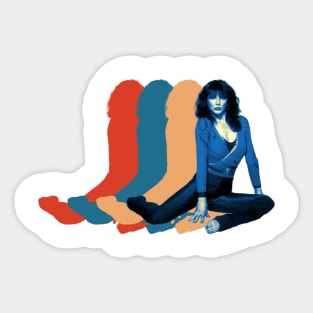 Kate Bush Shadow Rainbow Retro Light Blue Sticker